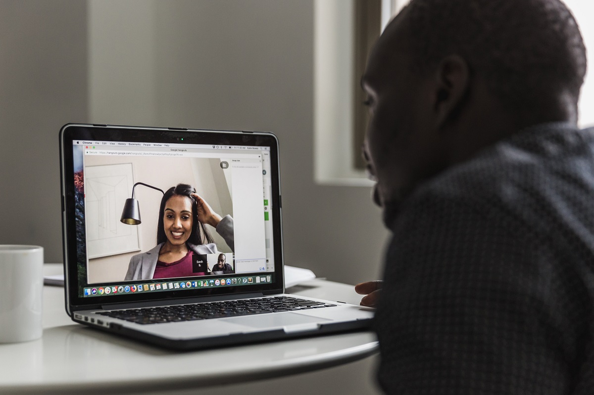 Recruiter conducting a candidate video interview